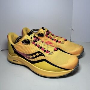 Saucony Womens Peregrine 12 S10737-16 Yellow Running Shoes Sneakers Size 7.5